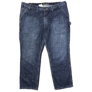 Carhartt Relaxed Fit Dark Wash Work Jeans 44X30